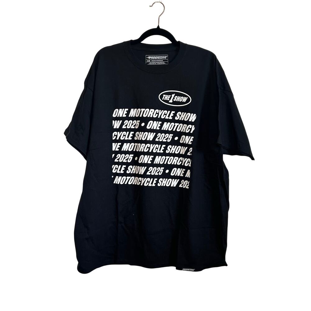 Progressive One Moto Show L/S Tee Black 2XL Biker Streetwear Grunge Casual